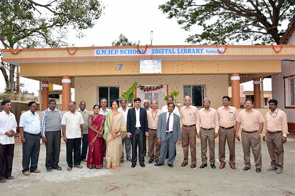 बीईएल द्वारा कन्दवारा सरकारी स्कूल में निर्मित डिजिटल लाइब्रेरी